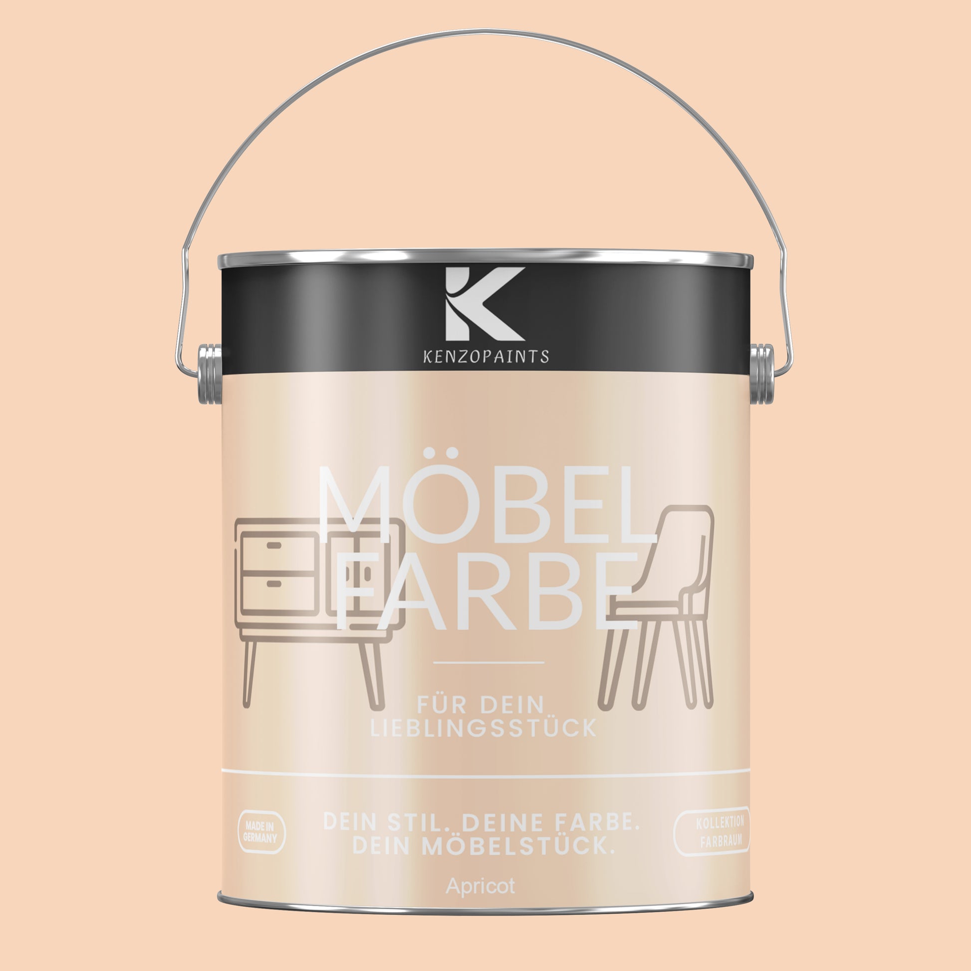 Kenzopaints Möbelfarbe Möbellack Buntlack Farbraum - 2,5Liter - Farbmanufaktur Contura Berkemeier - Farbmanufaktur Contura Berkemeier