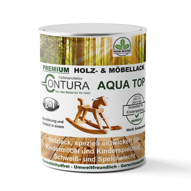 WEIß Lack für Kinderspielzeug Kindermöbel Weißlack DIN EN71/3 Seidenmatt - Farbmanufaktur Contura Berkemeier - Farbmanufaktur Contura Berkemeier