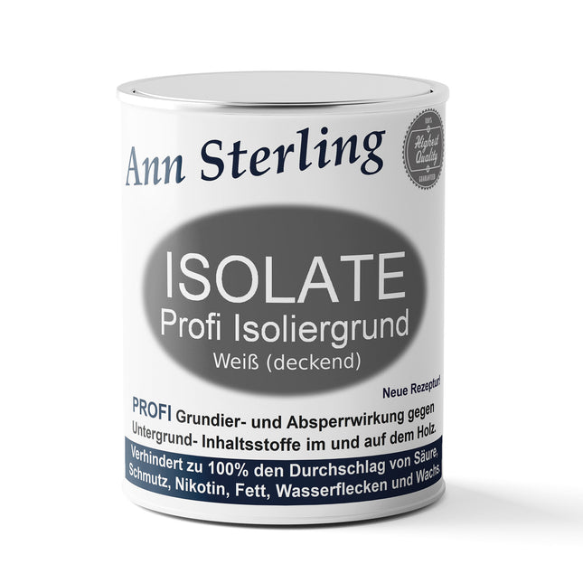 750ml. Isoliergrund Weiss Absperrgrund Kreidefarbe- Sperrgrund Grundierung Shabby Chic - Farbmanufaktur Contura Berkemeier - Farbmanufaktur Contura Berkemeier