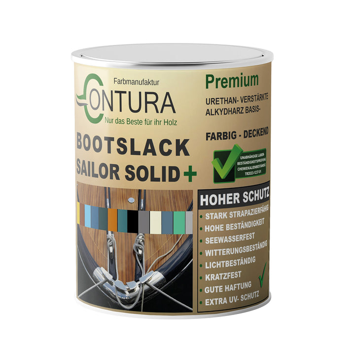 Contura Bootslack Farbig SEIDENMATT Yacht- Buntlack Metall Holz GFK Holzlack Boot Farblos - Farbmanufaktur Contura Berkemeier - Farbmanufaktur Contura Berkemeier