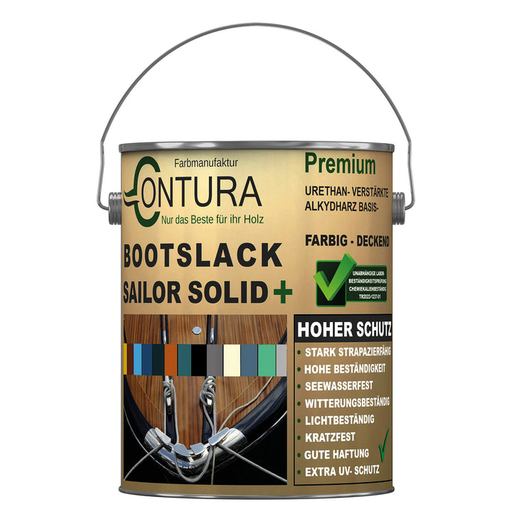 Contura Bootslack Farbig SEIDENMATT Yacht- Buntlack Metall Holz GFK Holzlack Boot Farblos - Farbmanufaktur Contura Berkemeier - Farbmanufaktur Contura Berkemeier