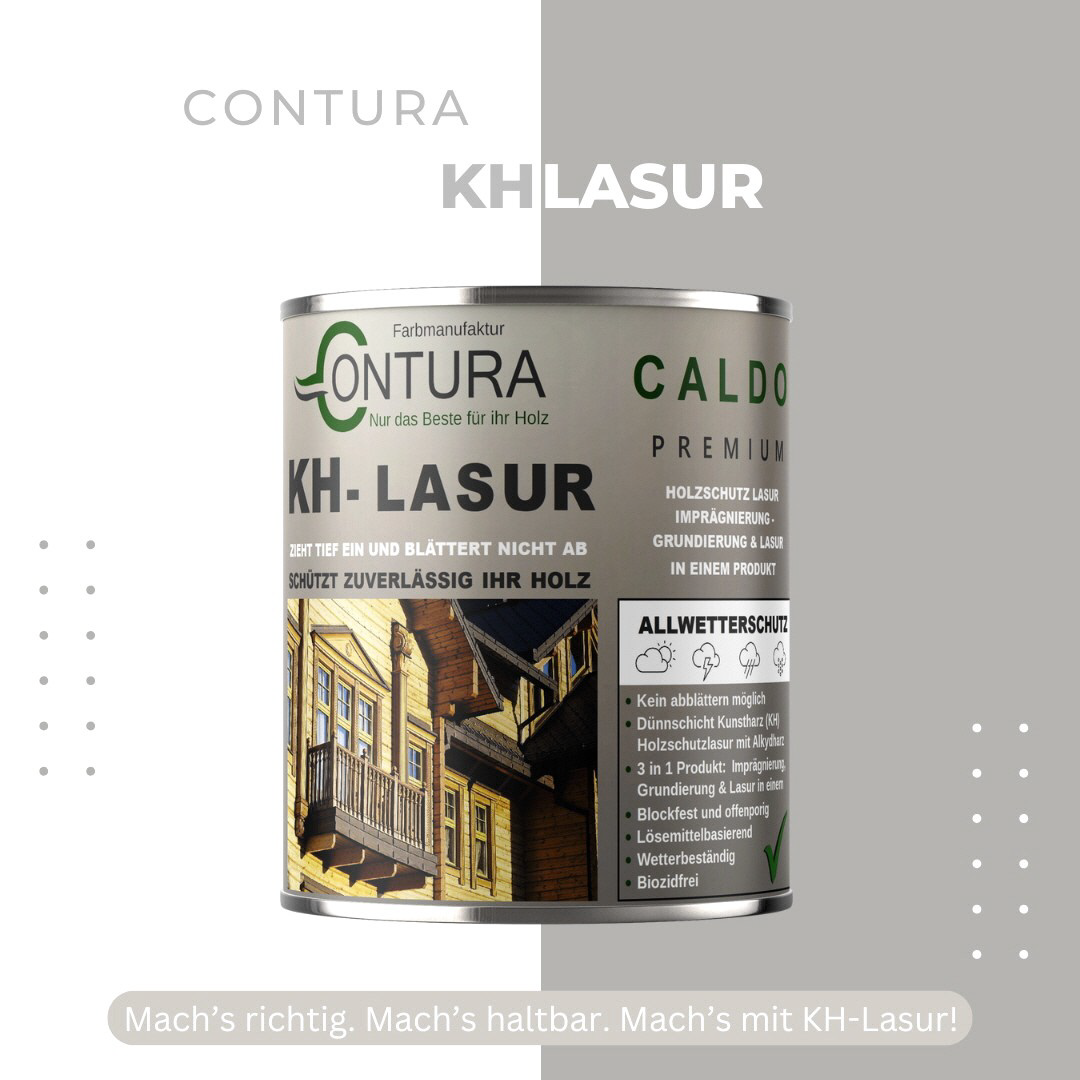 -POS- Contura KH Lasur 3in1 Holzlasur Holzschutzlasur UV- Holzschutz Holzöl Dünnschichtlasur - Farbmanufaktur Contura Berkemeier - Farbmanufaktur Contura Berkemeier