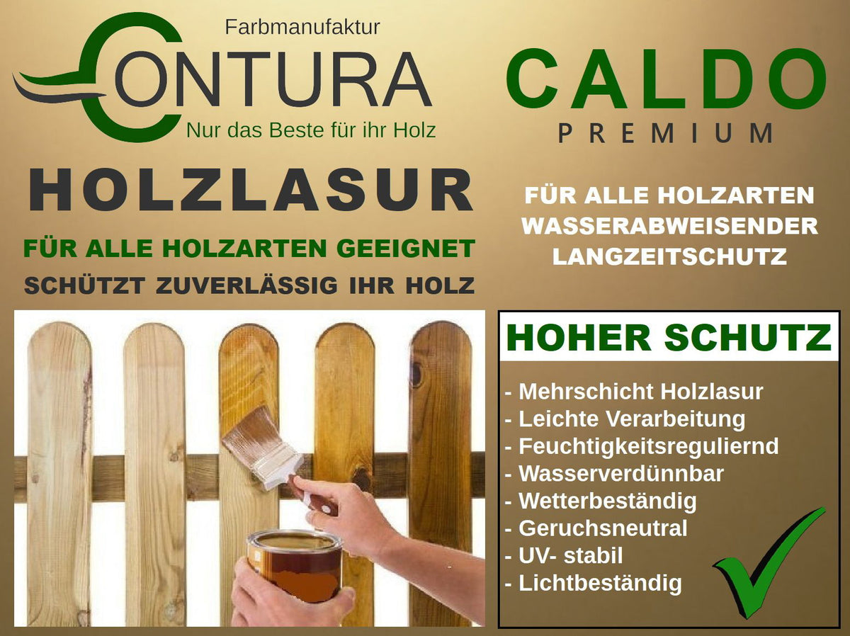 Holzlasur Dickschichtlasur Set + Pinsel 2in1 Dauerschutzlasur Holzschutz Lasur
