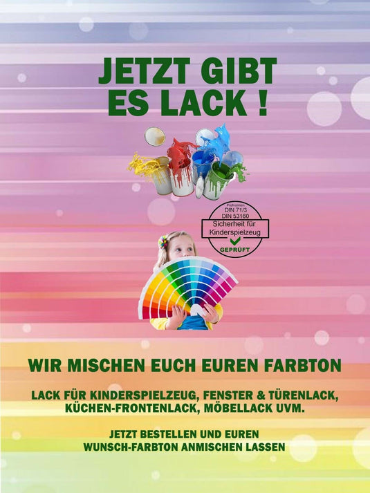 2 Liter Möbellack Lack für Kinderspielzeug +32 Farbtöne DIN EN71/3 Kindermöbel Holzlack Kinderzimmer - Farbmanufaktur Contura Berkemeier22034