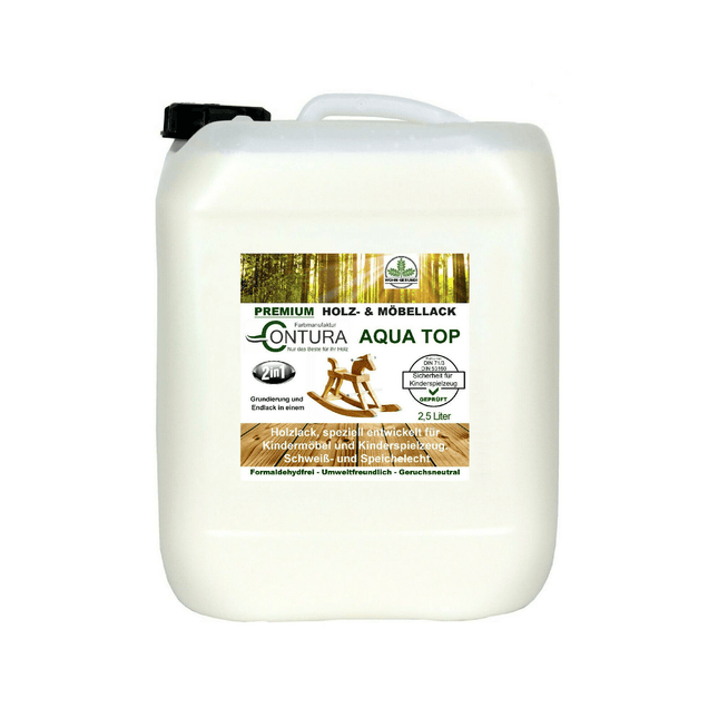2,5 Liter Lack für Kinderspielzeug DIN EN71/3 Kindermöbel Klarlack - Farbmanufaktur Contura Berkemeier72357