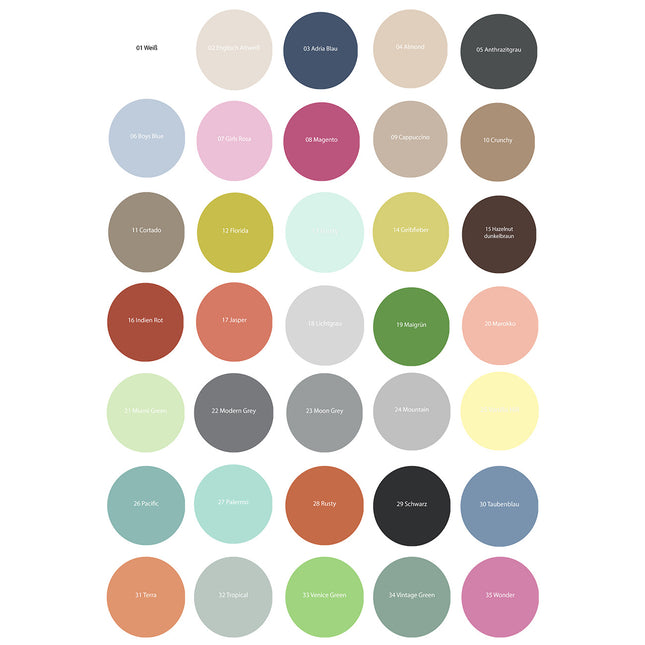 Kreidefarbe Farbmuster Contura Caldo BeGreen Shabby Chic Lack Farbe Holzlack - Farbmanufaktur Contura Berkemeier - Farbmanufaktur Contura Berkemeier