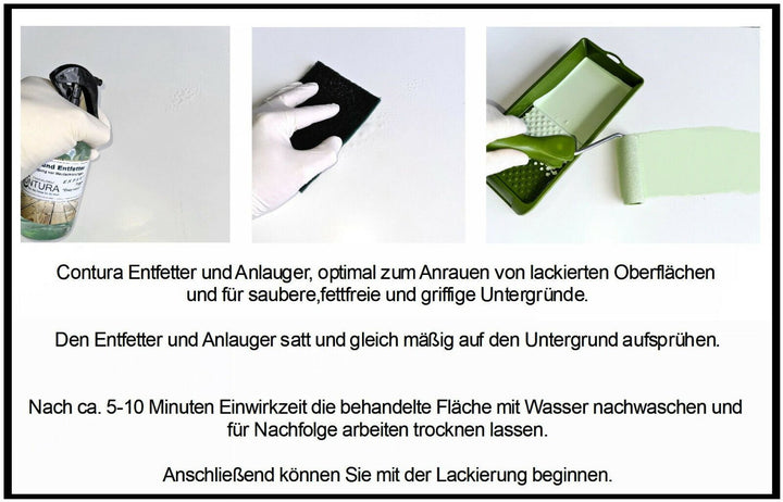 Anlauger und Entfetter 250ml Aktivreiniger Untergrundreiniger Spray Sprühflasche - Farbmanufaktur Contura Berkemeier22261