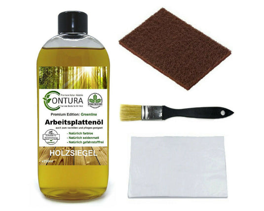 Arbeitsplattenöl SET Pflegeöl Holzöl Holz Öl Holzschutz Arbeitsplatte farblos - Farbmanufaktur Contura Berkemeier72441