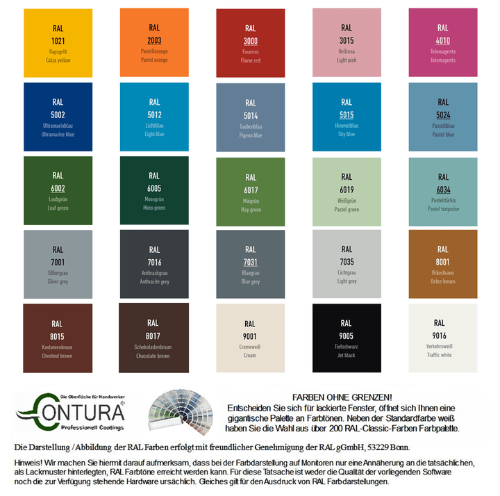 Contura 250ml. Buntlack Lackfarbe Lack Außen Innen Holz Metall Farbe Holzlack Möbellack - Farbmanufaktur Contura Berkemeier22157