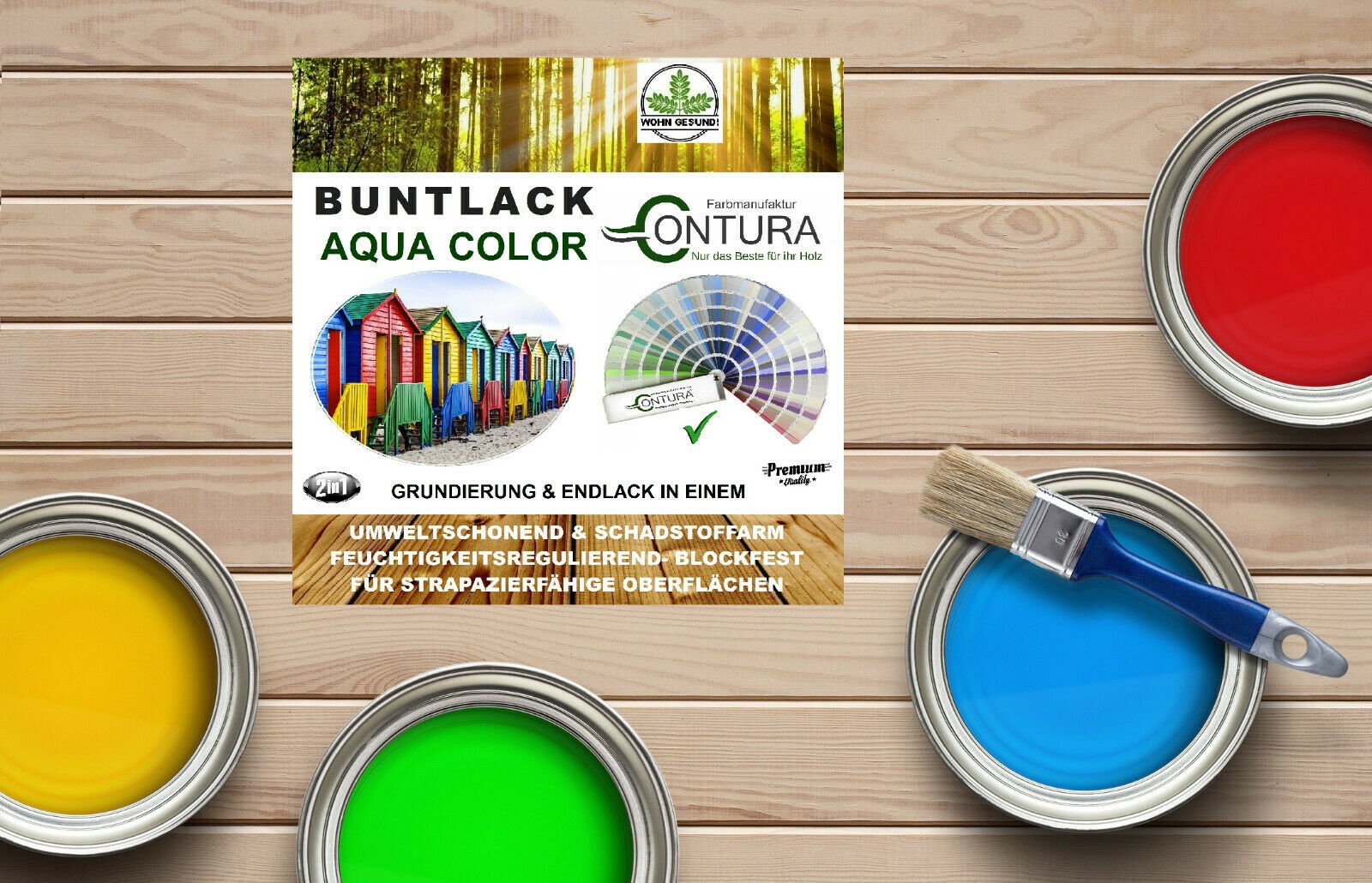 Contura 250ml. Buntlack Lackfarbe Lack Außen Innen Holz Metall Farbe Holzlack Möbellack - Farbmanufaktur Contura Berkemeier22157