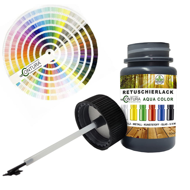 Contura 50ml. Retuschierlack ++Wunschfarbton++ Reparaturlack Holzlack Möbellack Innen und Außen Metallack - Farbmanufaktur Contura Berkemeier22600