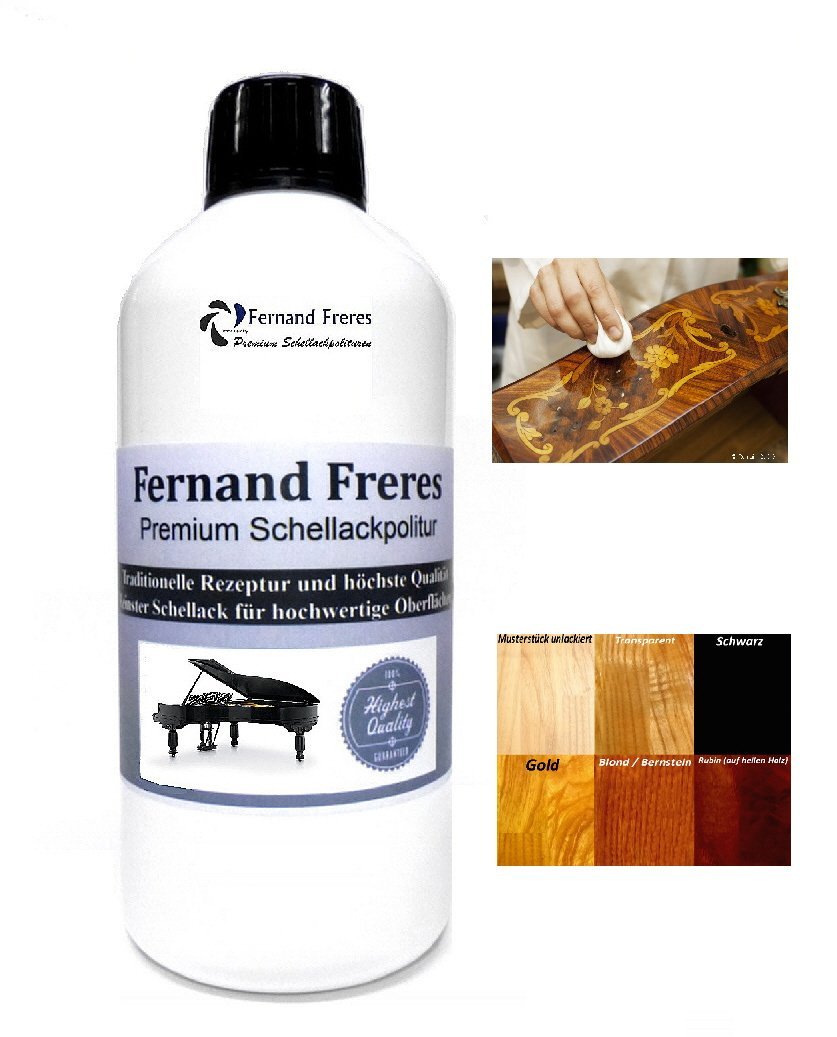 Contura Fernand Freres XL Schellackpolitur Set 10 Teile Schellack Politur Grundierung - Farbmanufaktur Contura Berkemeier72176