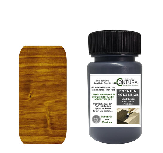 Contura Holzbeize Tischler Beize 50ml. Beizprobe Pinselflasche Holz Farbe Wasserbeize Parkett Antik Möbel Holzfarbe - Farbmanufaktur Contura Berkemeier22608