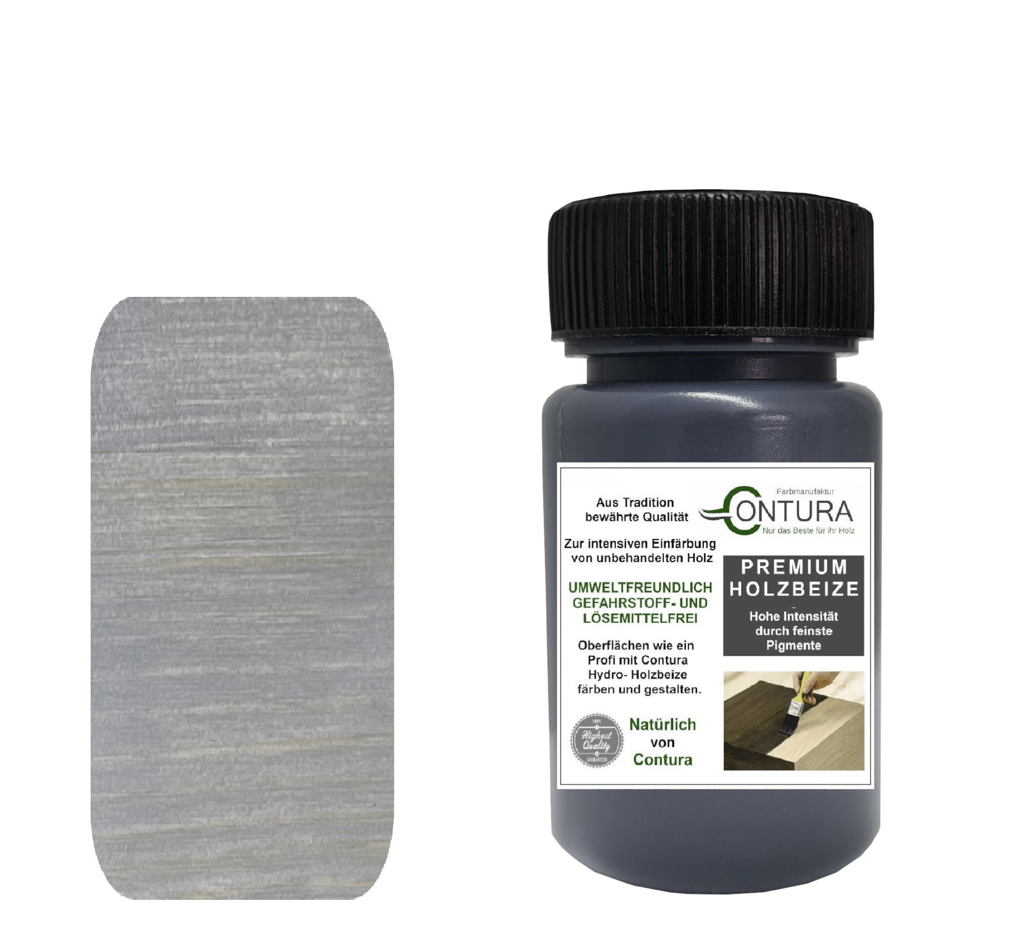 Contura Holzbeize Tischler Beize 50ml. Beizprobe Pinselflasche Holz Farbe Wasserbeize Parkett Antik Möbel Holzfarbe - Farbmanufaktur Contura Berkemeier22617