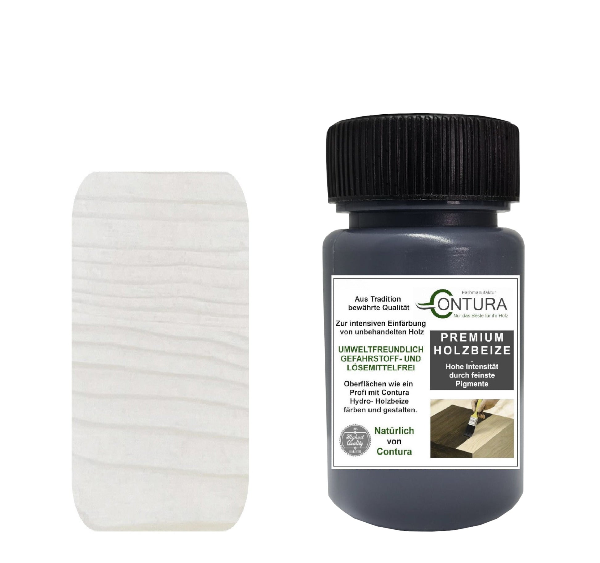 Contura Holzbeize Tischler Beize 50ml. Beizprobe Pinselflasche Holz Farbe Wasserbeize Parkett Antik Möbel Holzfarbe - Farbmanufaktur Contura Berkemeier22616