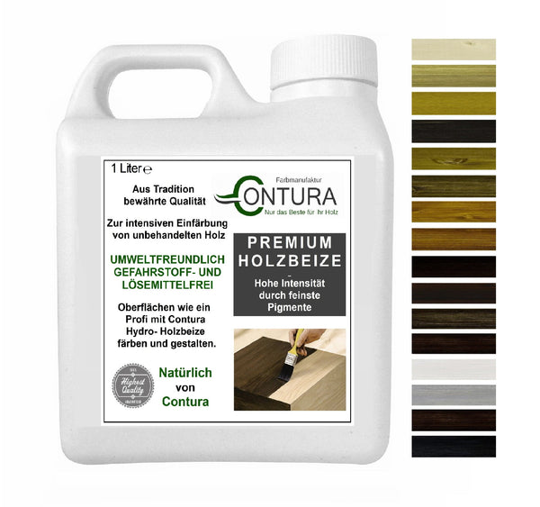 Contura Holzbeize Wasserbeize Möbel Farbe 1Liter - Farbmanufaktur Contura Berkemeier72064