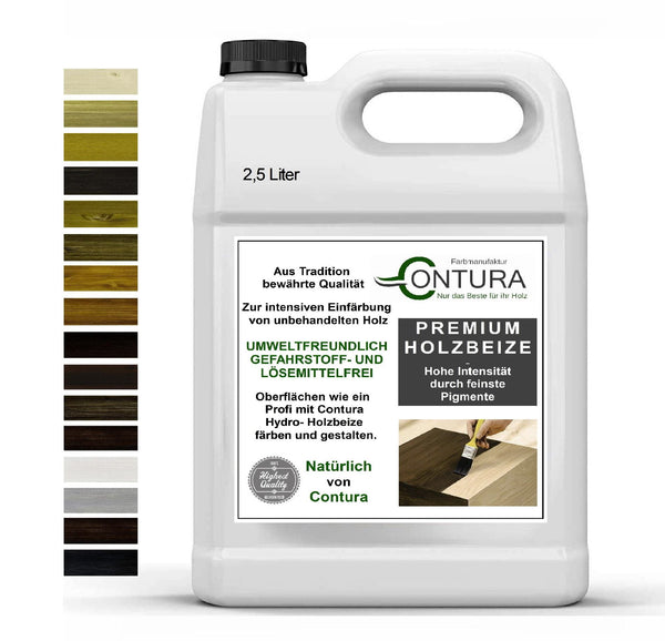Contura Holzbeize Wasserbeize Möbel Farbe 2,5 Liter - Farbmanufaktur Contura Berkemeier72079