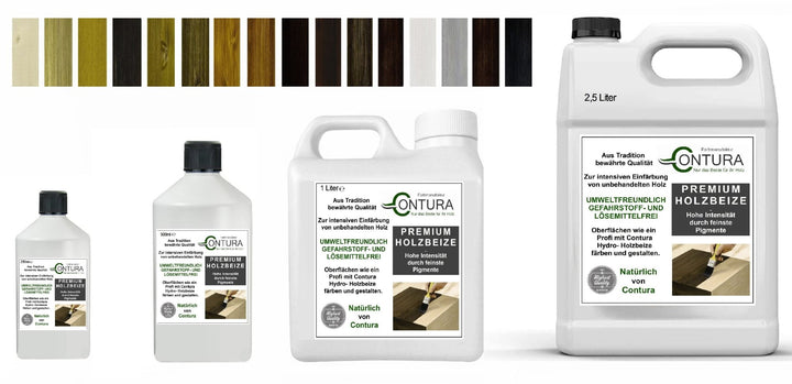 Contura Holzbeize Wasserbeize Möbel Farbe 500ml. - Farbmanufaktur Contura Berkemeier72049