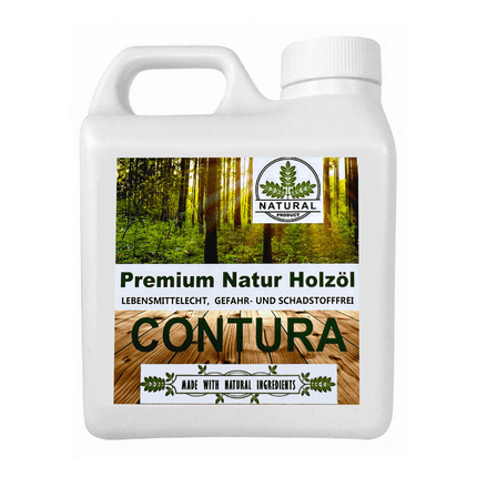 Contura Premium 1 Liter Holzöl Natur Holzschutz ohne Schadstoffe Hartöl Möbel Pflegeöl - Farbmanufaktur Contura Berkemeier72081