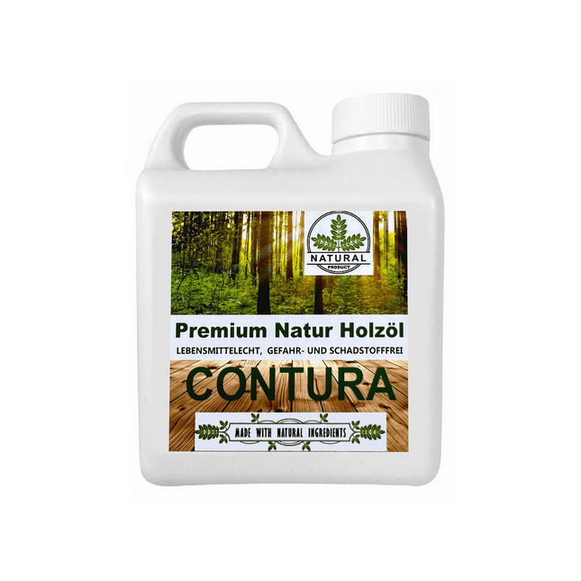 Contura Premium 1 Liter Holzöl Natur Holzschutz ohne Schadstoffe Hartöl Möbel Pflegeöl - Farbmanufaktur Contura Berkemeier72081