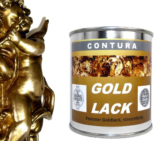 Contura Premium Goldlack Effektfarbe Effektlack Holz und Metall - Farbmanufaktur Contura Berkemeier72107