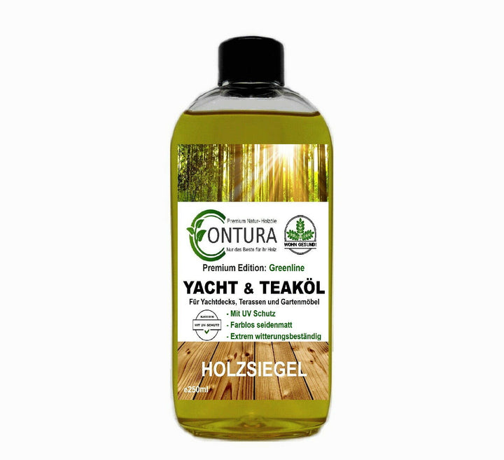Contura Yachtöl Teaköl Greenline Edition 250ml Holz Teak Holzöl Hartöl Teakmöbel Pflegeöl - Farbmanufaktur Contura Berkemeier72449