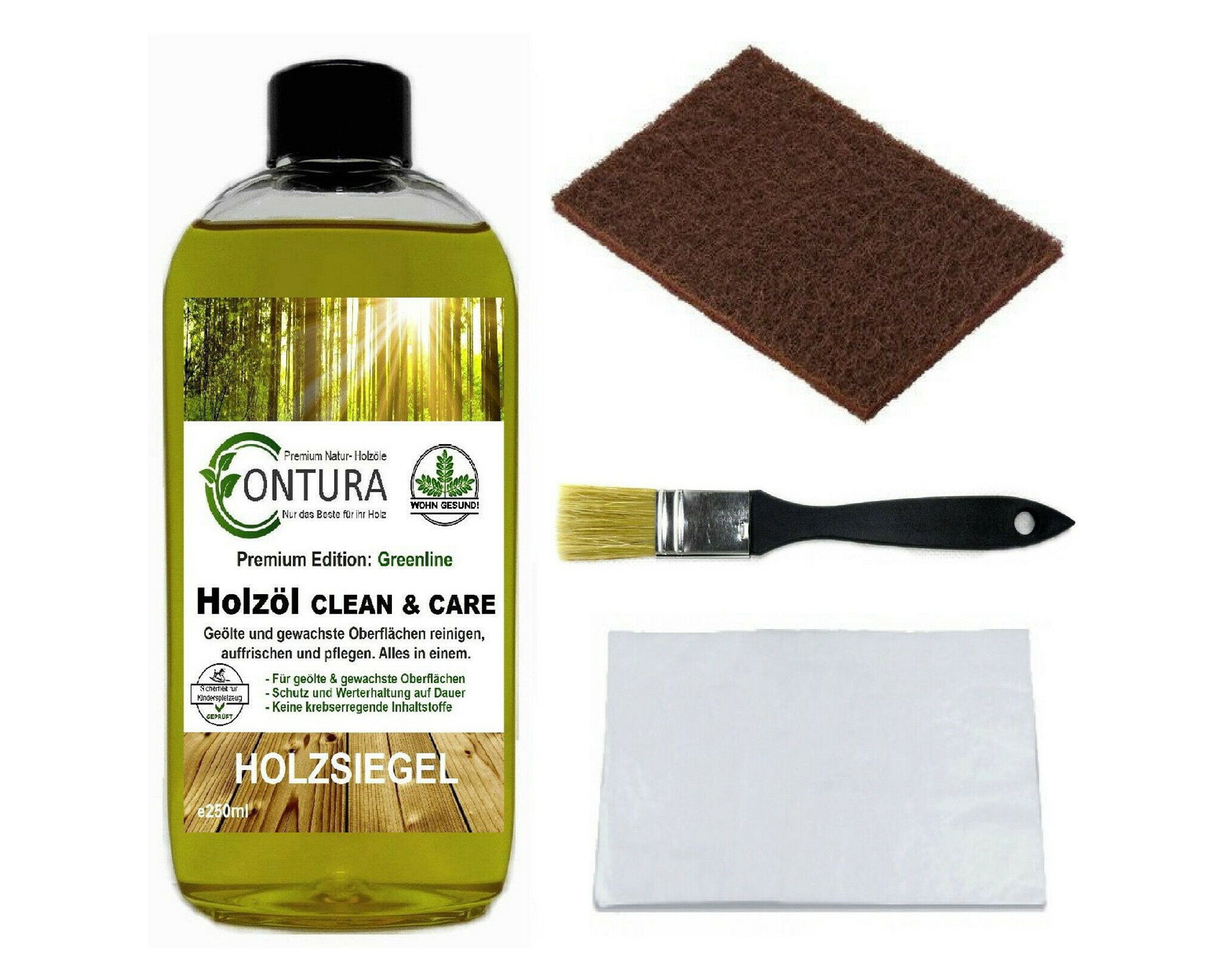 Fussboden- Möbel- Pflegeöl - CLEAN & CARE - Holzöl SET Parkett- Fußbodenöl 250ml - Farbmanufaktur Contura Berkemeier72446