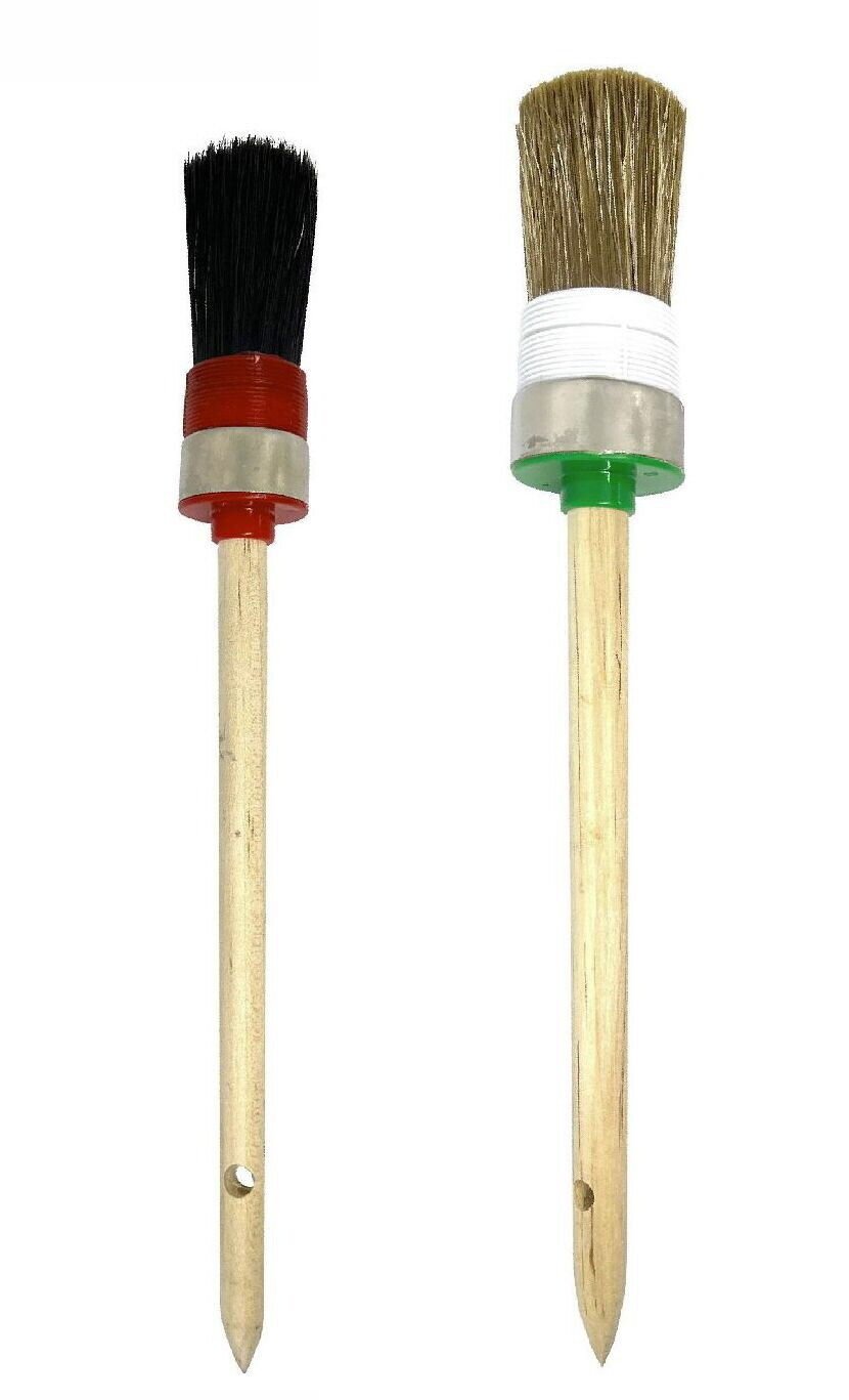Ringpinsel Set 2tlg. Pinsel Lackierpinsel Rundpinsel schablonieren Beizpinsel - Farbmanufaktur Contura BerkemeierRPS2